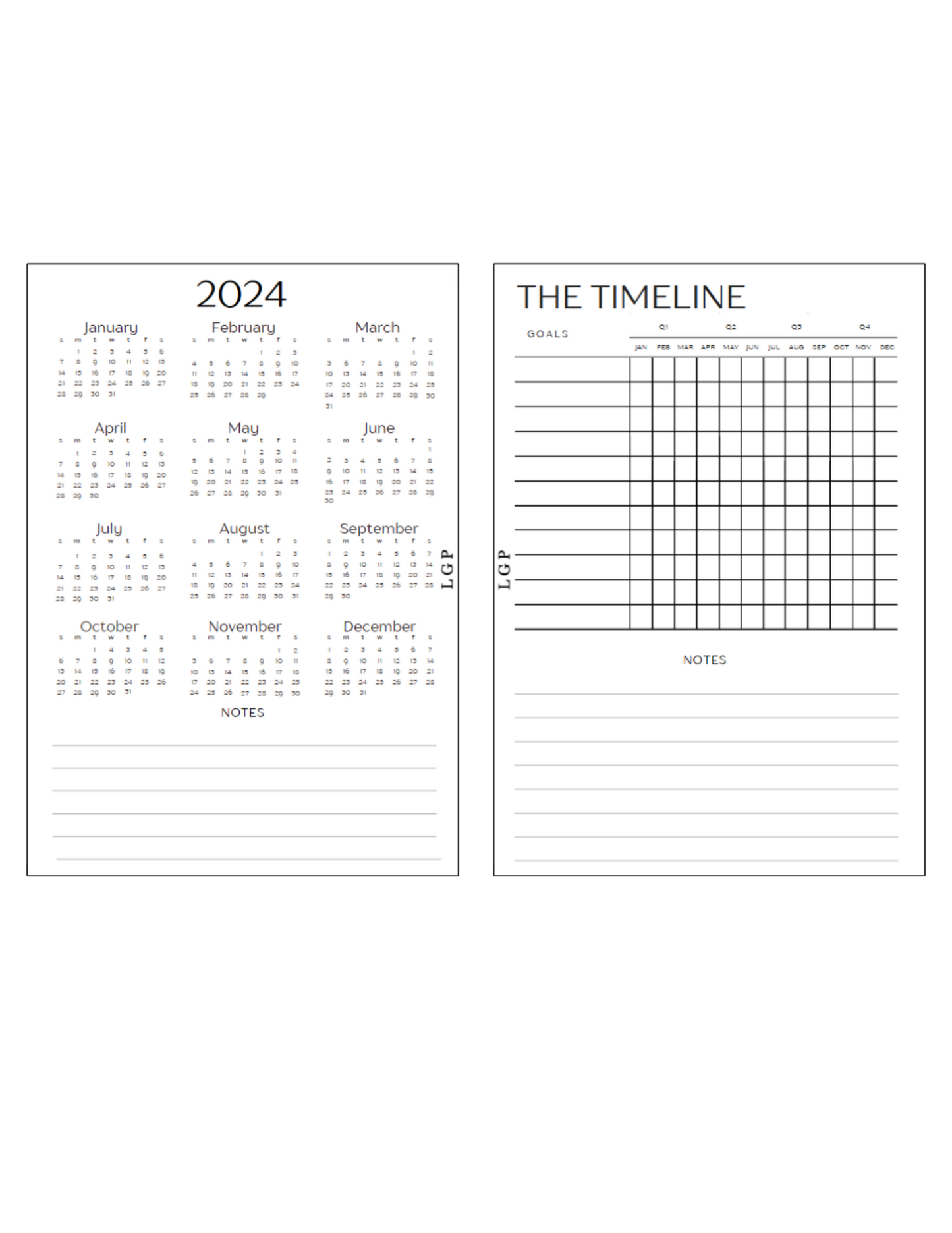 DIGITAL 2024 Planner Companion Inserts (NO PHYSICAL PRODUCT)