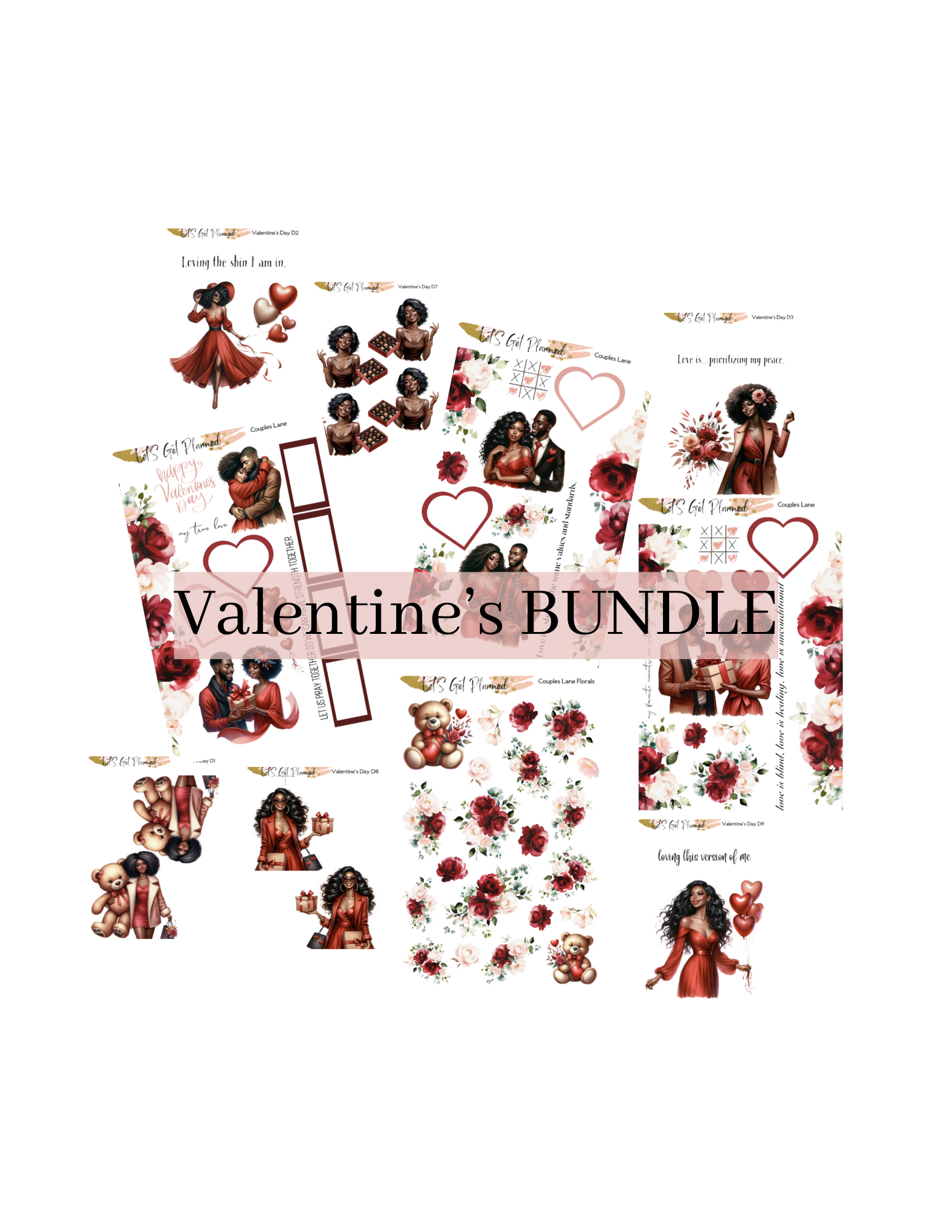 Valentine's Day Stickers I Printable Valentines Day Stickers - So