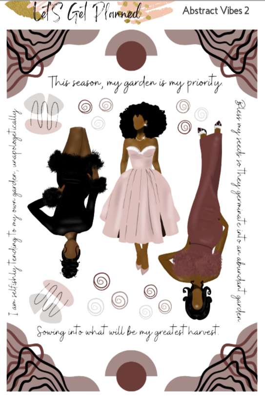 Abstract Vibes 2 1-Pg Sticker Sheet