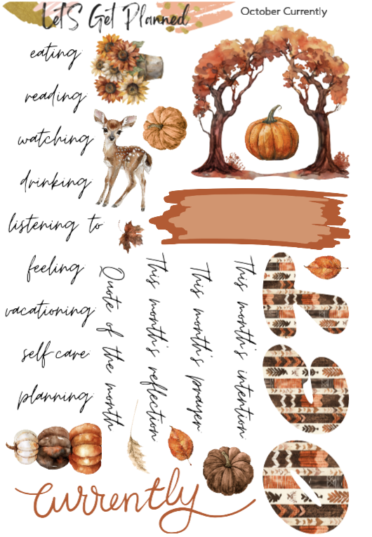 October Currently 2-pg Kit