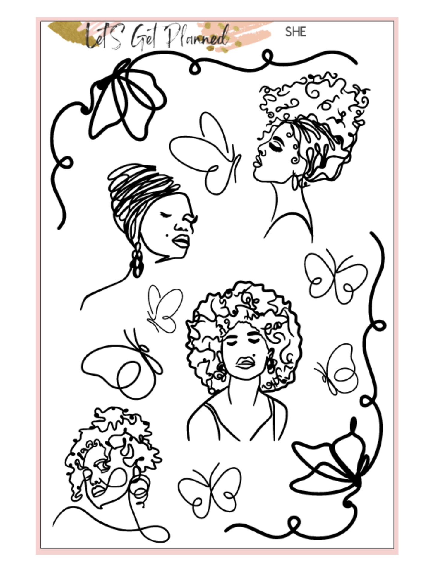 She 1-Pg Sticker Sheet