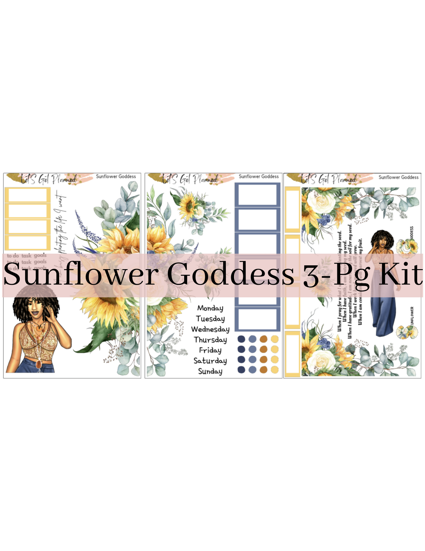 Sunflower Goddess 3-pg Kit