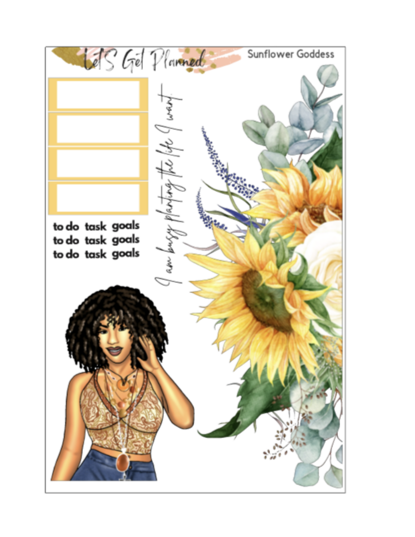 Sunflower Goddess 3-pg Kit