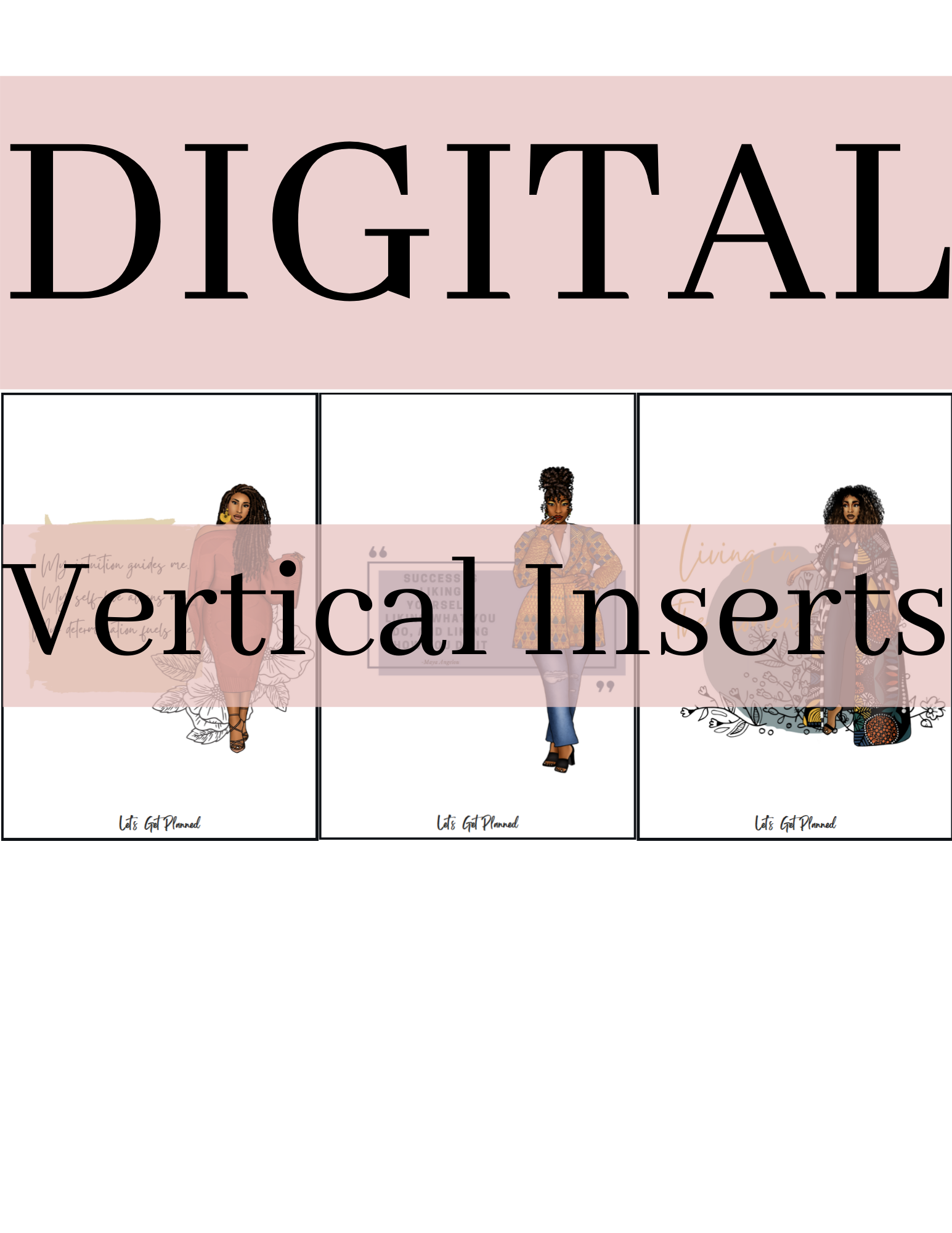 Digital Insert Card DIGITAL Vertical Inserts (NO PHYSICAL PRODUCT) – Let's Get Planned Boutique