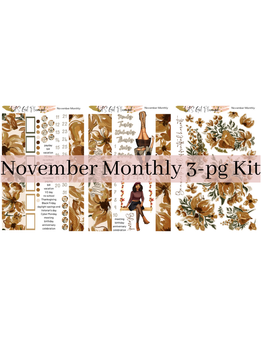 November Monthly 3-pg Kit