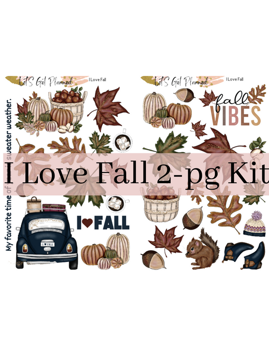 I Love Fall 2-pg Kit