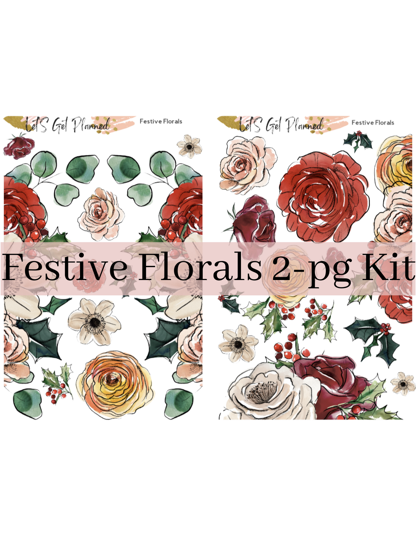 Festive Florals 2-pg Kit