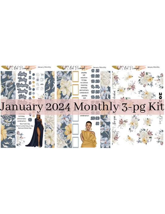 January 2024 Monthly 3-pg Kit