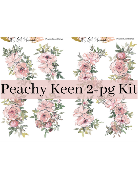 Peachy Keen Florals 2-pg Kit