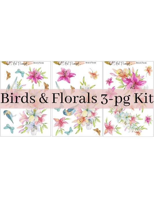 Birds & Florals 3-pg Kit