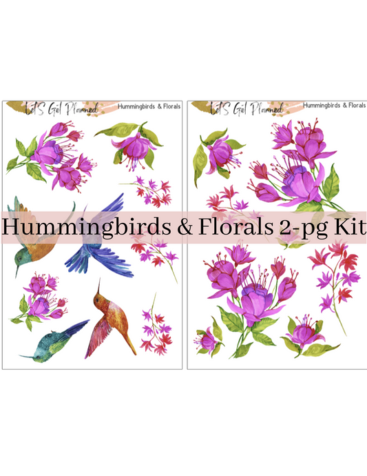 Hummingbirds & Florals 2-pg Kit