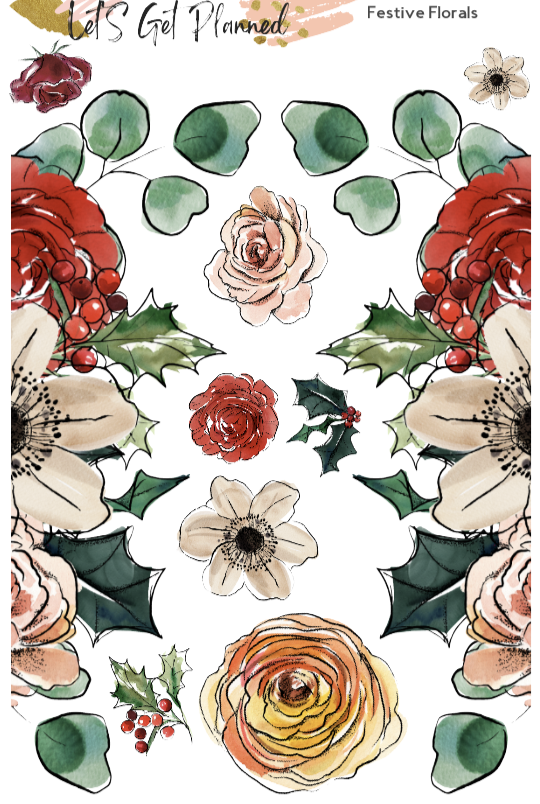 Festive Florals 2-pg Kit