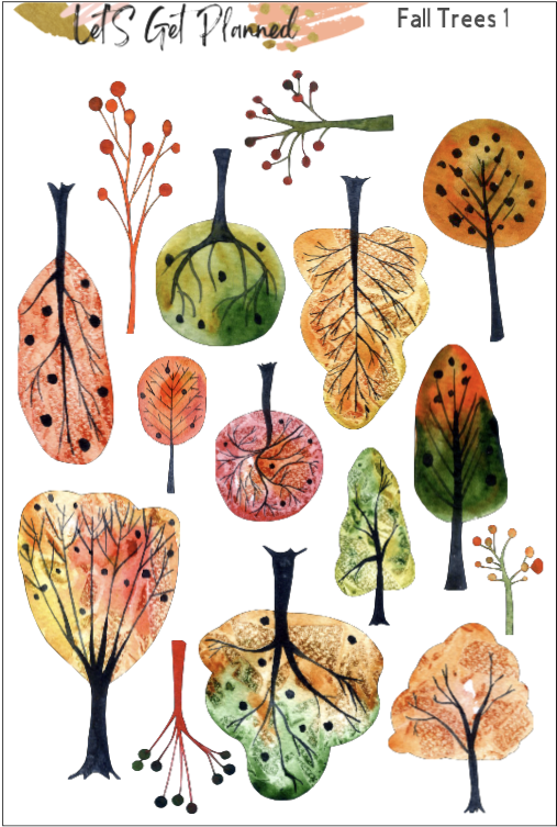 Fall Trees 1-pg Kit