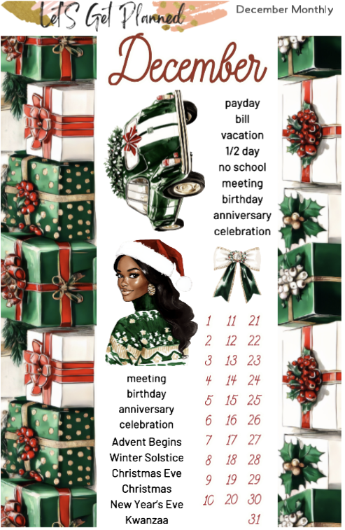 NEW!!! December Monthly 4-pg Kit